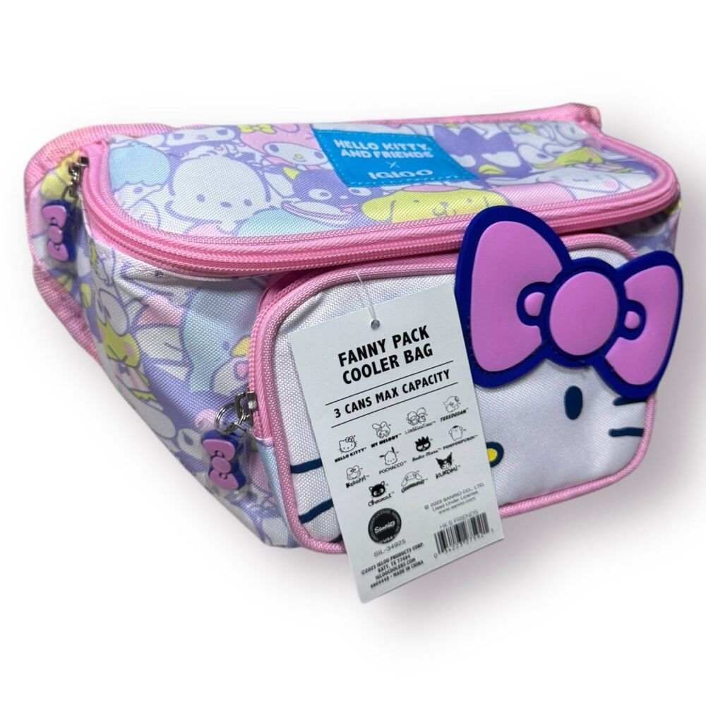 Igloo Hello Kitty & Friends Fanny Pack Cooler‎ Bag Adjustable Rainbow Strap BNWT